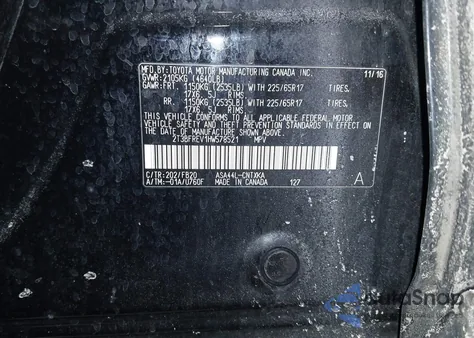 2017 Toyota Rav4 Le из США, поврежденный, VIN 2T3BFREV1HW578521